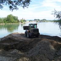 Création d'épis à la gravière Epple AAPPMA Seltz