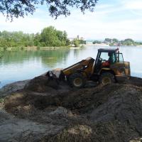 Création d'épis à la gravière Epple AAPPMA Seltz