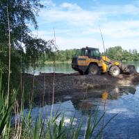 Création d'épis à la gravière Epple AAPPMA Seltz