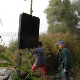 Pose des vannes à la gravière AAPPMA Seltz